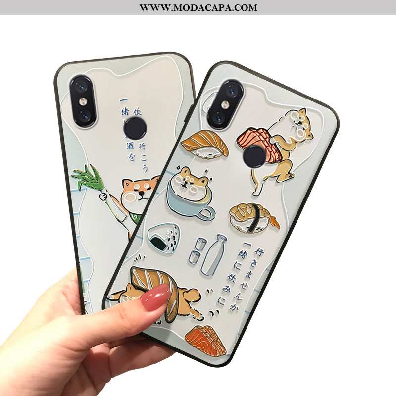 Capas Xiaomi Mi A2 Fosco Desenho Animado Soft Vermelho Telemóvel Bonitos Venda