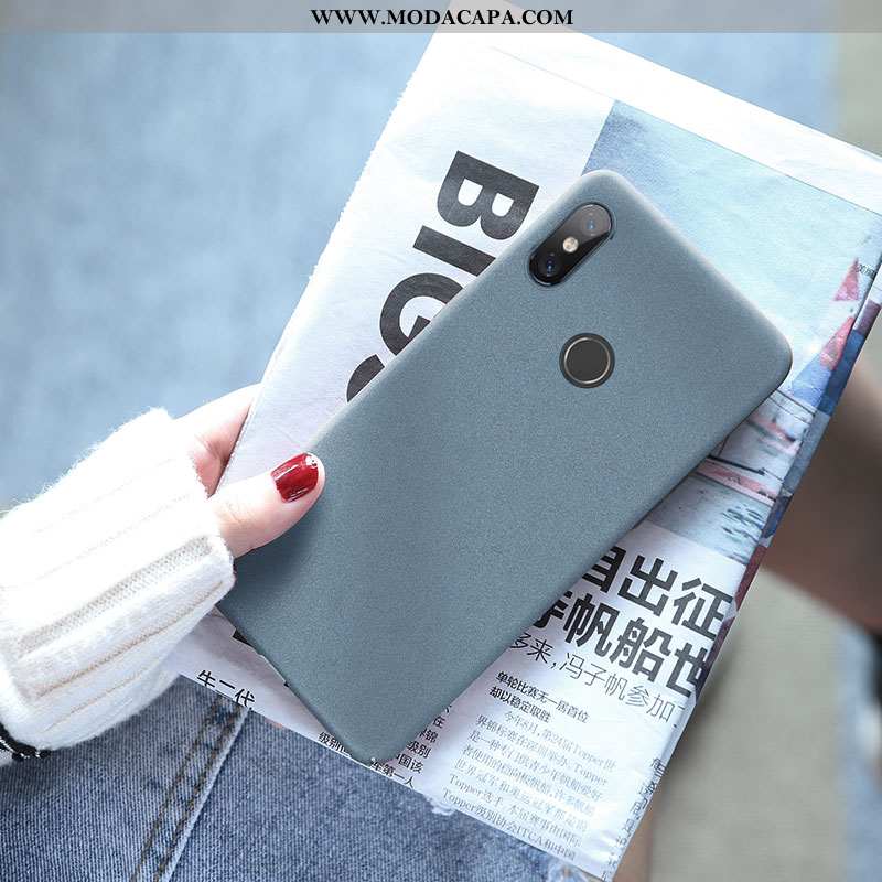 Capas Xiaomi Mi A2 Fosco Pequena Vermelho Telemóvel Minimalista Slim Casal Barato