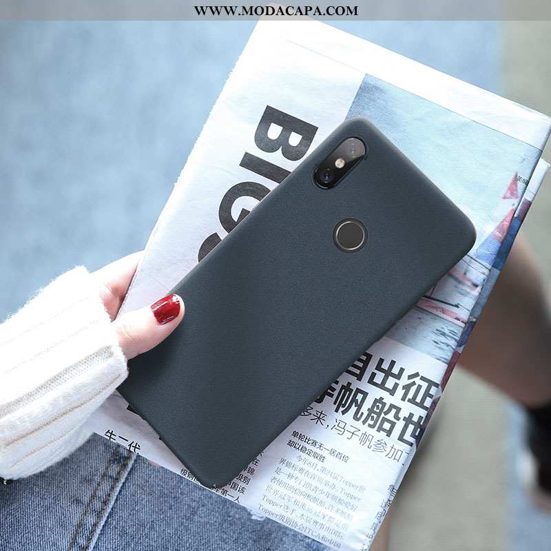 Capas Xiaomi Mi A2 Fosco Pequena Vermelho Telemóvel Minimalista Slim Casal Barato