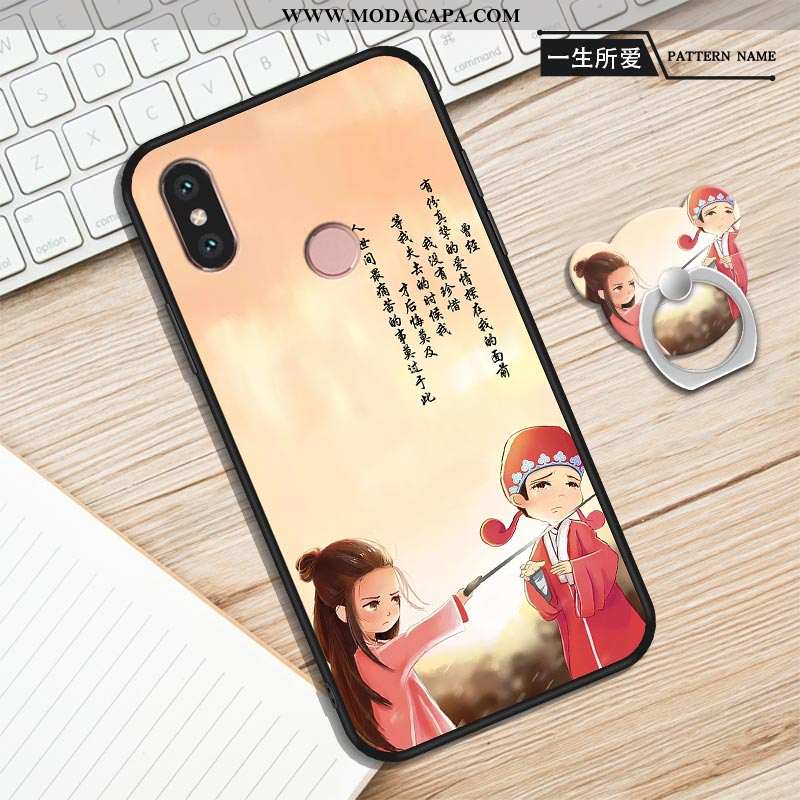 Capa Xiaomi Mi A2 Silicone Telemóvel Personalizado Telinha Soft Completa Roxa Baratas