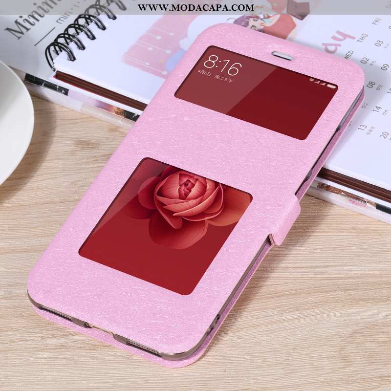 Capas Xiaomi Mi A2 Silicone Completa Cases Telemóvel Vermelho Cover Baratos