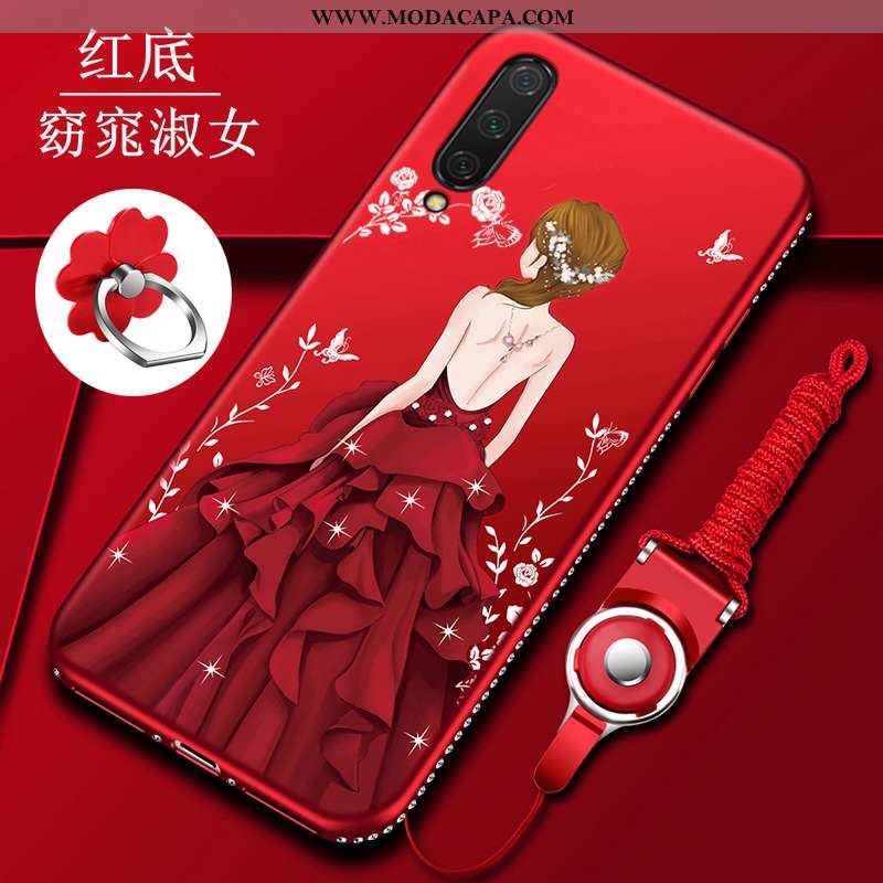 Capas Xiaomi Mi A3 Fosco Soft Vermelho Completa Cases Antiqueda Baratas
