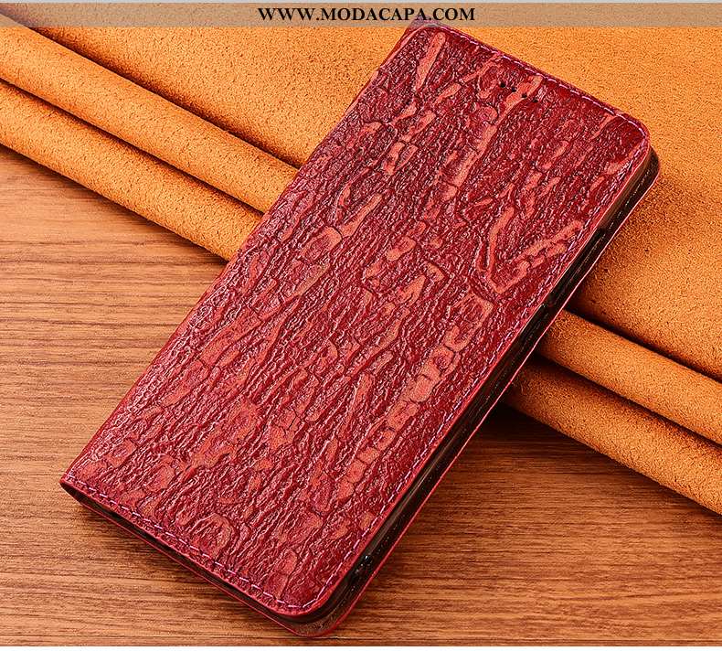 Capa Xiaomi Mi A3 Couro Legitimo Vermelho Soft Pequena Discovery Cover Protetoras Barato