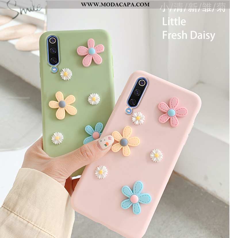 Capa Xiaomi Mi A3 Silicone Capas Cases Floridas Telinha Telemóvel Antiqueda Comprar