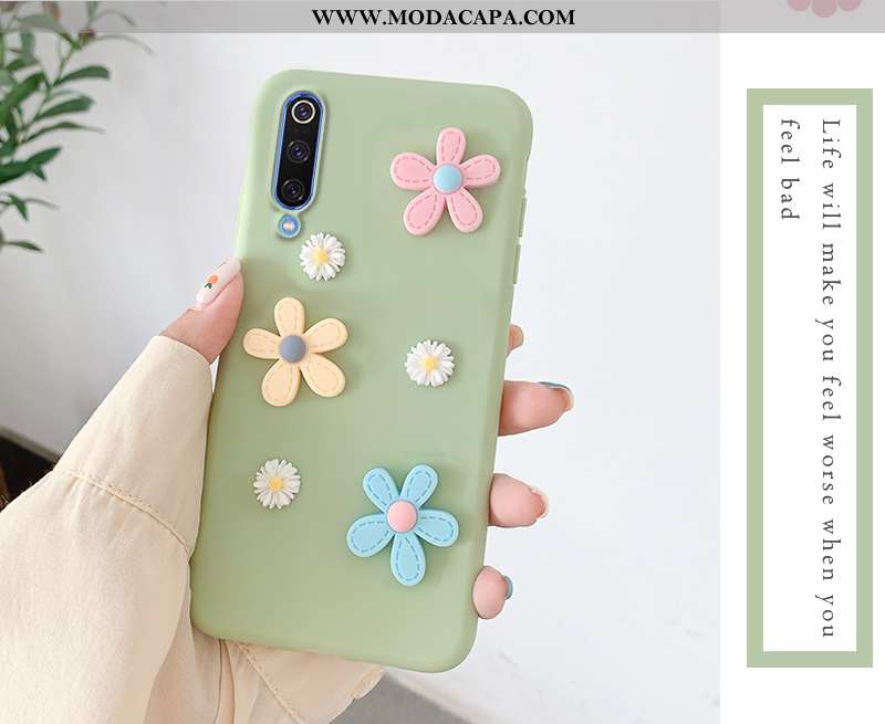 Capa Xiaomi Mi A3 Silicone Capas Cases Floridas Telinha Telemóvel Antiqueda Comprar