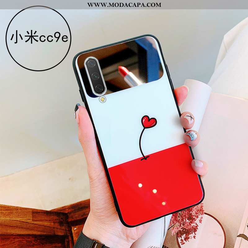 Capas Xiaomi Mi A3 Personalizada Telinha Vermelho Simples Vidro Malha Barato