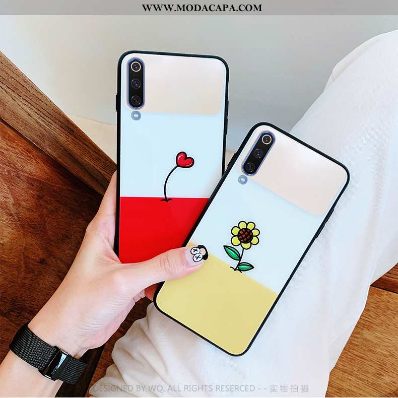 Capas Xiaomi Mi A3 Personalizada Telinha Vermelho Simples Vidro Malha Barato