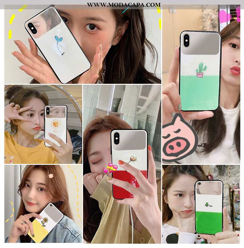 Capas Xiaomi Mi A3 Personalizada Telinha Vermelho Simples Vidro Malha Barato