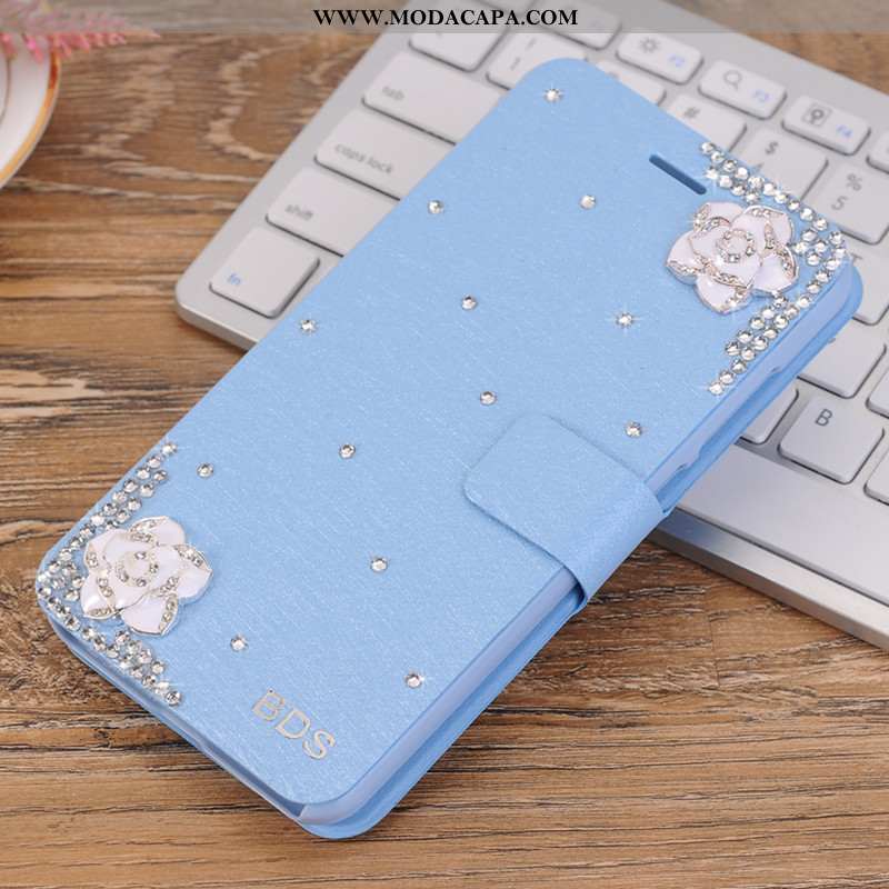 Capa Xiaomi Mi A3 Couro Cordao Azul Antiqueda Cases Cover Telemóvel Venda