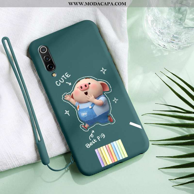 Capa Xiaomi Mi A3 Soft Verde Desenho Animado Criativas Telemóvel Completa Novas Promoção