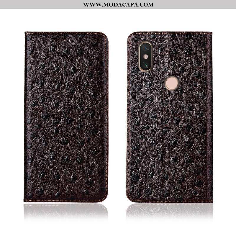 Capa Xiaomi Mi Max 3 Silicone Cases Pequena Preto Couro Genuíno Completa Antiqueda Baratos