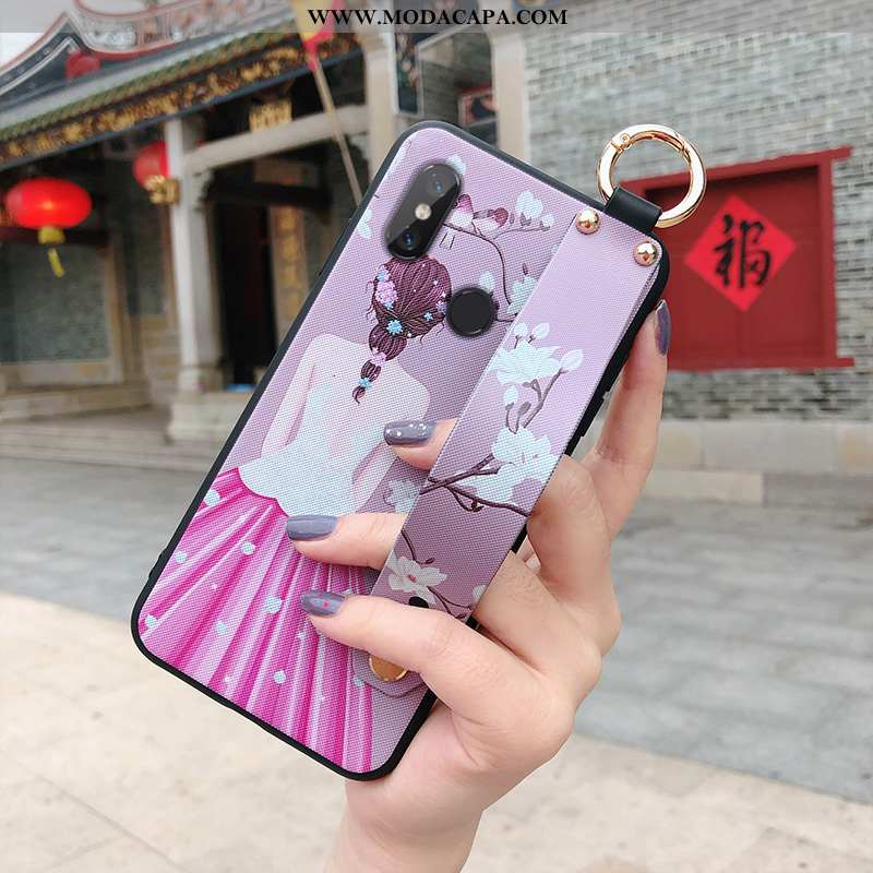 Capas Xiaomi Mi Max 3 Personalizada Roxa Casaco Wrisband Protetoras Antiqueda Completa Venda