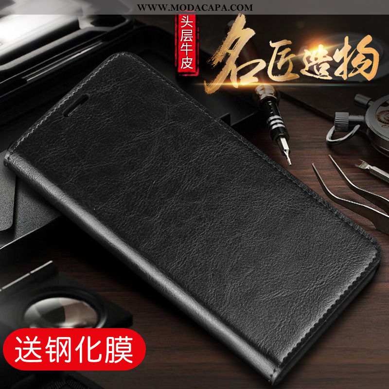 Capa Xiaomi Mi Max 3 Couro Genuíno Tendencia Cases Cover Pequena Fold Negócio Baratas