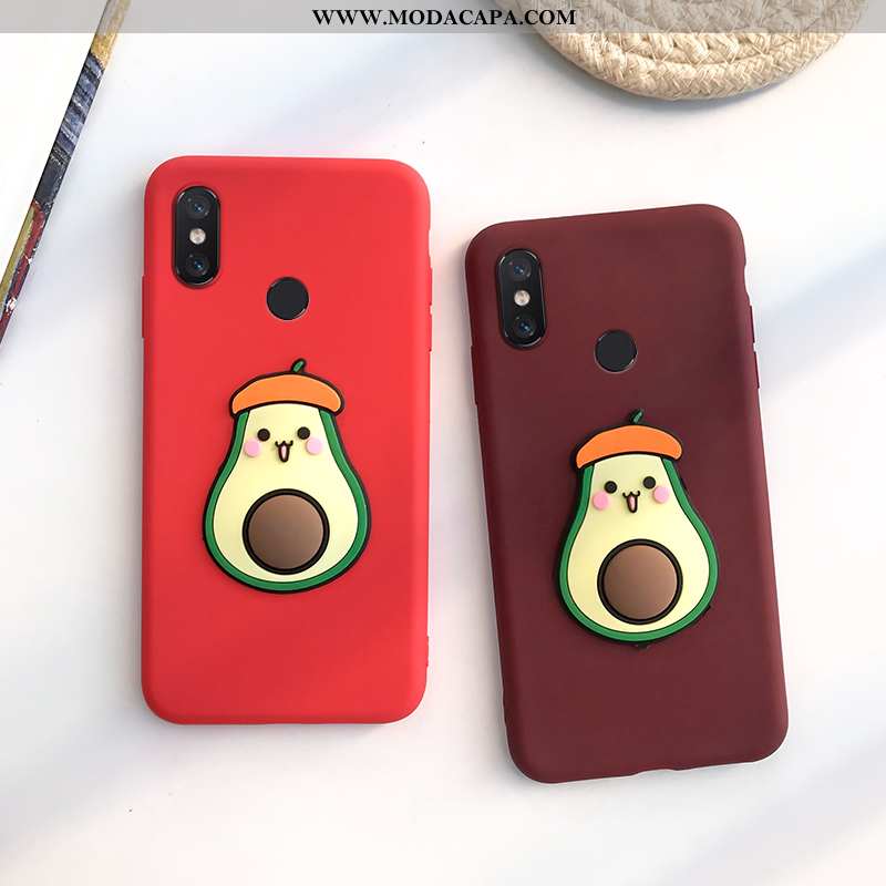 Capa Xiaomi Mi Max 3 Criativas Soft Capas Protetoras Telemóvel Tendencia Vermelho Comprar