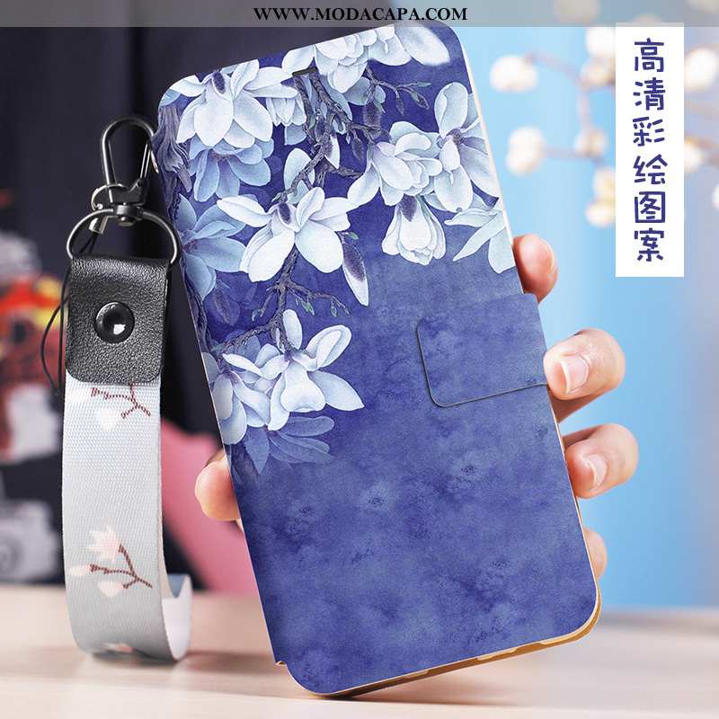 Capa Xiaomi Mi Max 3 Couro Azul Cases Cover Completa Antiqueda Pequena Promoção