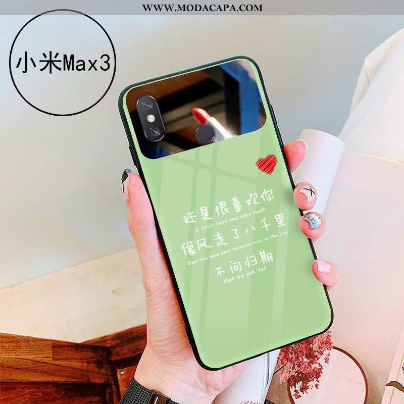 Capas Xiaomi Mi Max 3 Personalizada Pequena Minimalista Verde Vermelho Malha Baratas