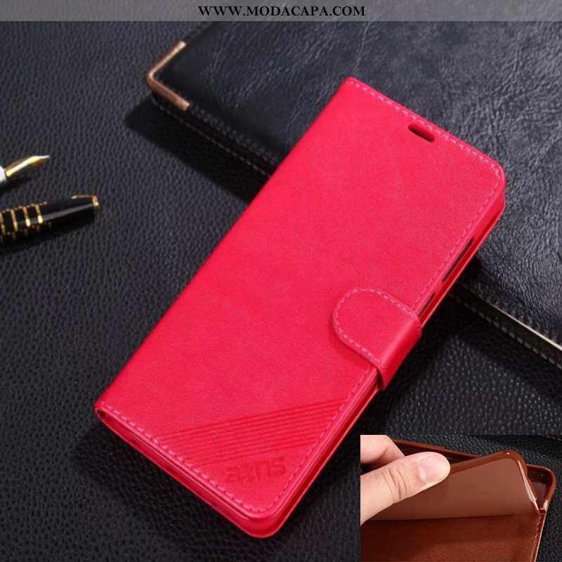 Capas Xiaomi Mi Max 3 Carteira Couro Genuíno Pequena Antiqueda Protetoras Cover Barato