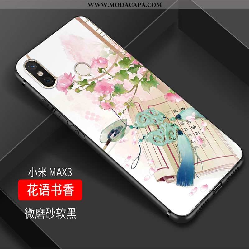 Capa Xiaomi Mi Max 3 Personalizado Silicone Midi Cases Telinha Florido Rosa Baratas