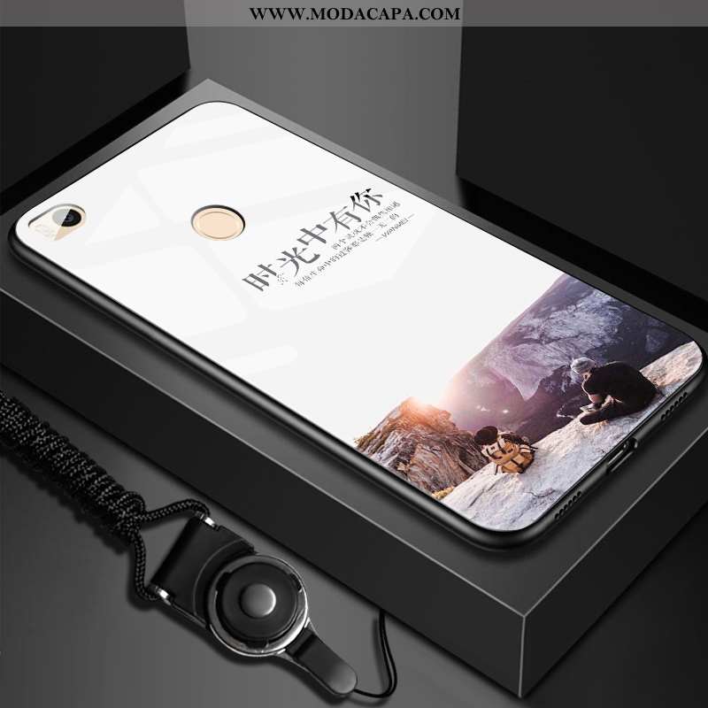 Capas Xiaomi Mi Max 3 Criativas Preto Personalizado Telinha Vidro Telemóvel Baratas