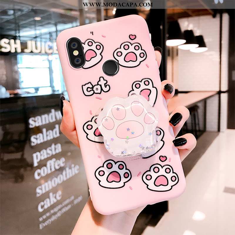 Capas Xiaomi Mi Max 3 Personalizado Completa Silicone Rosa Criativas Antiqueda Bonitos Barato