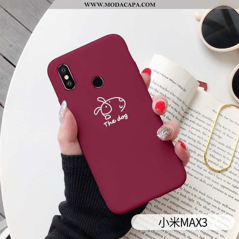 Capas Xiaomi Mi Max 3 Personalizada Telinha Casal Antiqueda Vermelho Malha Claro Barato