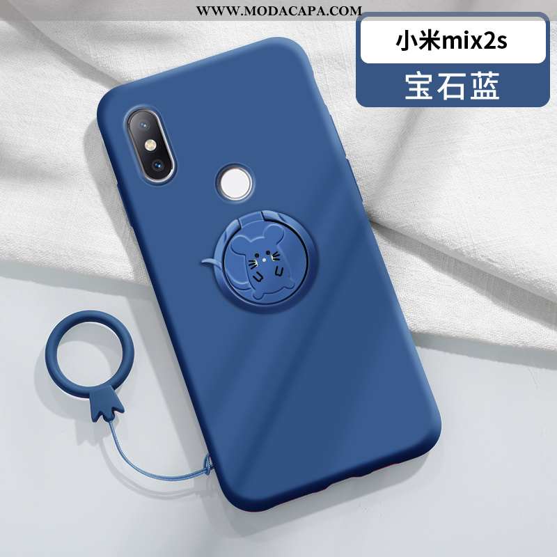 Capa Xiaomi Mi Mix 2s Criativas Azul Escuro Capas Cases Casal Pequena Telemóvel Promoção
