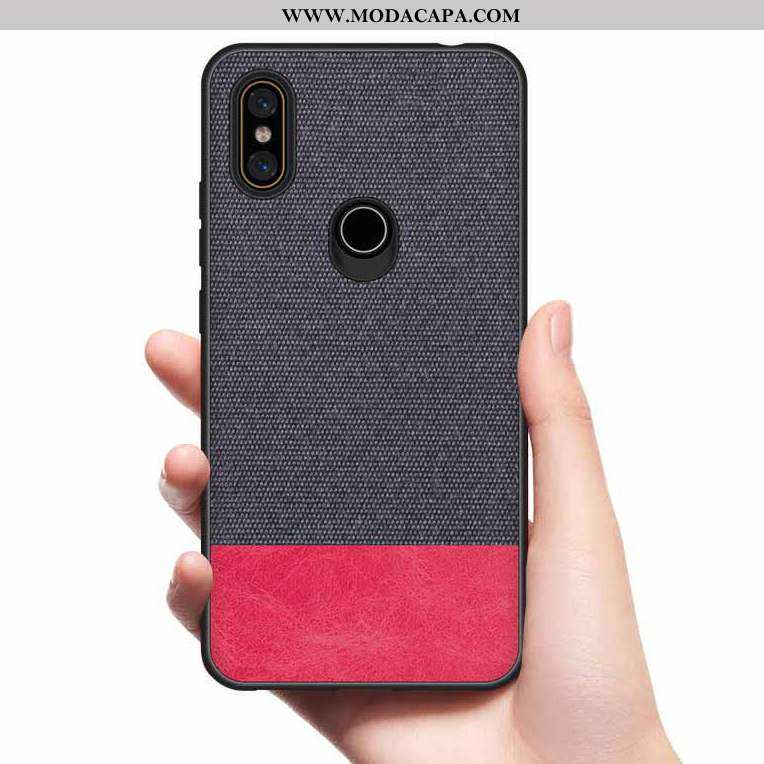 Capas Xiaomi Mi Mix 2s Soft Frente Pequena Tecido Preto Couro Completa Online