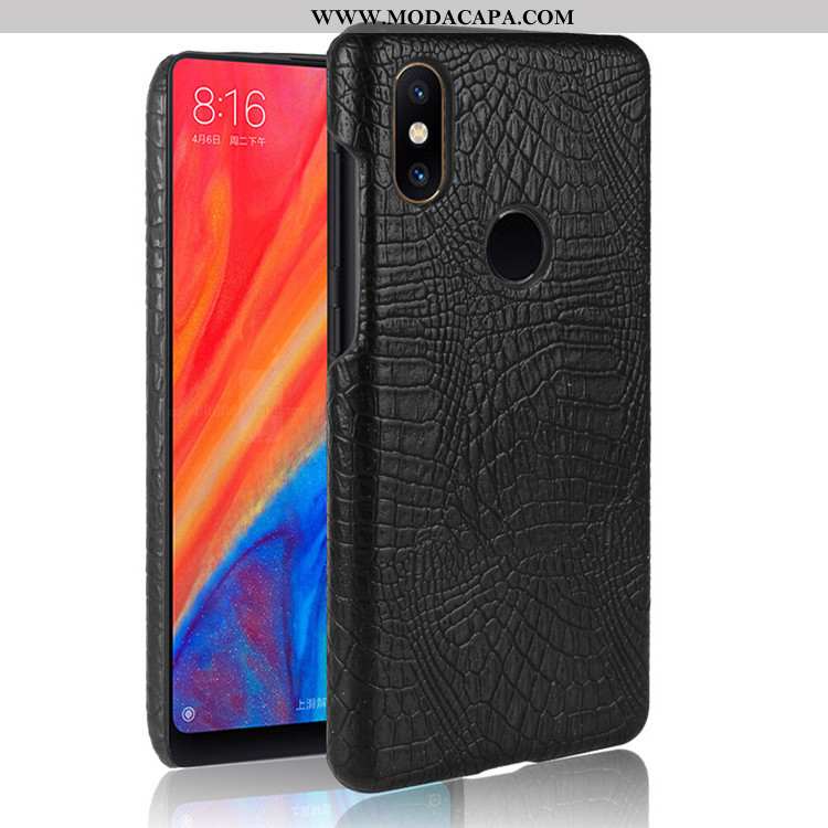 Capas Xiaomi Mi Mix 2s Couro Telemóvel Pequena Protetoras Preto Cases Baratas