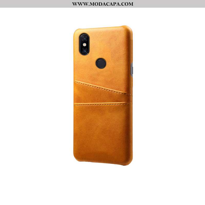 Capas Xiaomi Mi Mix 3 Protetoras Pequena Amarelo Negócio Couro Telemóvel Baratos