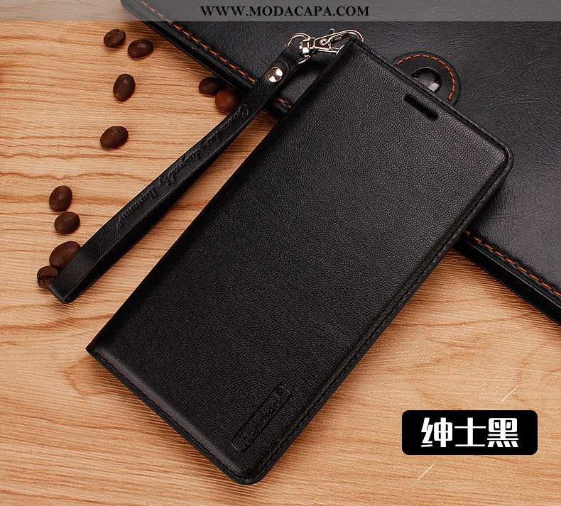 Capa Xiaomi Mi Mix 3 Cordao Couro Cases Cover Completa Preto Capas Online