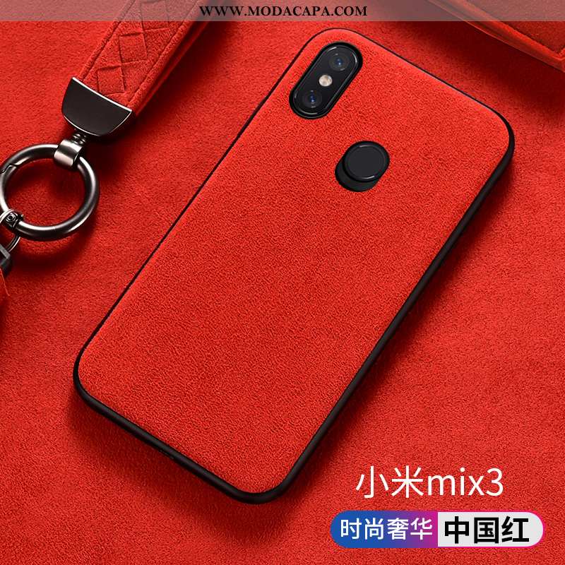 Capas Xiaomi Mi Mix 3 Protetoras Silicone Tampa Casaco De Pele Vermelho Lift Promoção