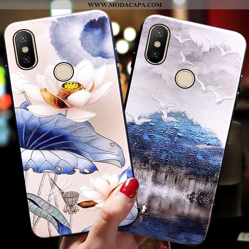 Capas Xiaomi Mi Mix 3 Slim Silicone Antiqueda Azul Tendencia Completa Comprar