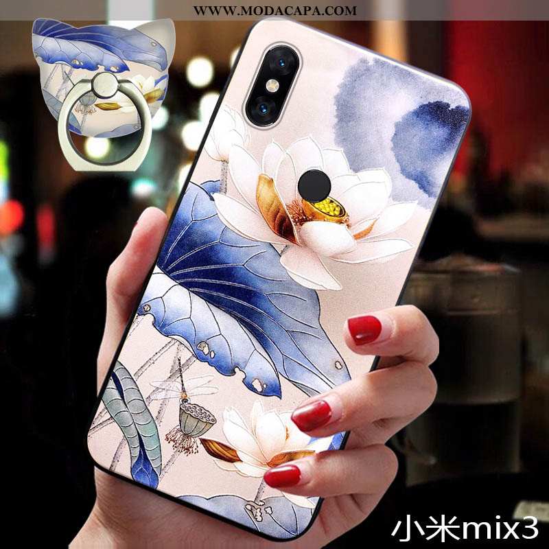 Capas Xiaomi Mi Mix 3 Slim Silicone Antiqueda Azul Tendencia Completa Comprar