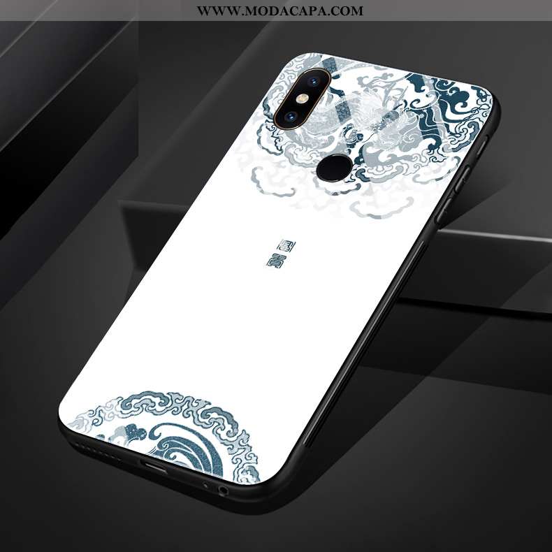 Capa Xiaomi Mi Mix 3 Silicone Midi Minimalista Floral Telinha Vidro Telemóvel Venda