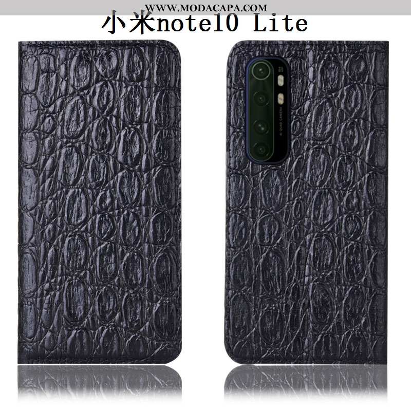 Capas Xiaomi Mi Note 10 Lite Couro Genuíno Cover Cases Pedraria Protetoras Pequena Primavera Venda