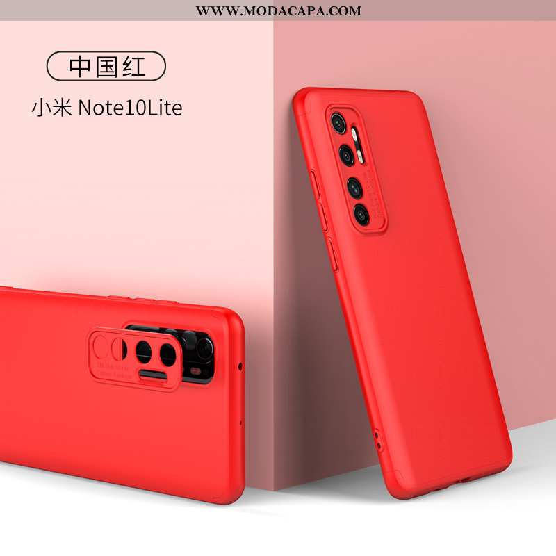 Capa Xiaomi Mi Note 10 Lite Protetoras Tendencia Slim Criativas Nova Telinha Vermelho Barato