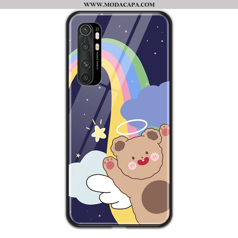 Capa Xiaomi Mi Note 10 Lite Desenho Animado Roxa Primavera Telinha Capas Telemóvel Casal Venda