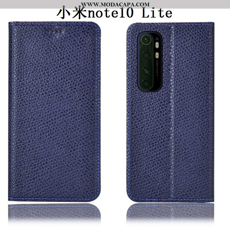 Capas Xiaomi Mi Note 10 Lite Protetoras Primavera Couro Legitimo Preto Antiqueda Cases Promoção