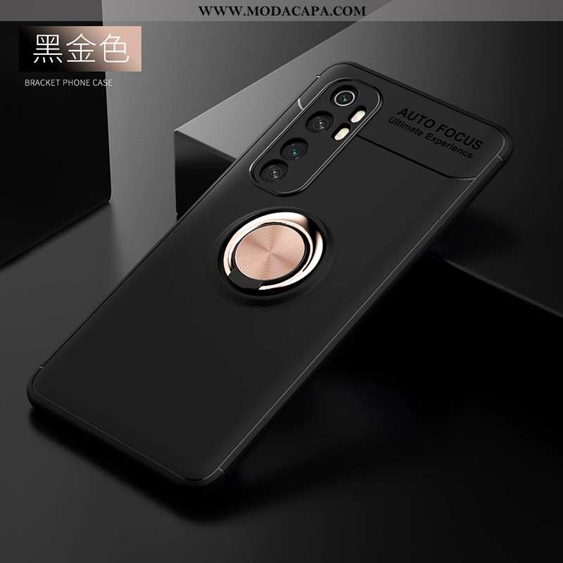 Capa Xiaomi Mi Note 10 Lite Soft Silicone Protetoras Suporte Preto Fosco Primavera Baratas