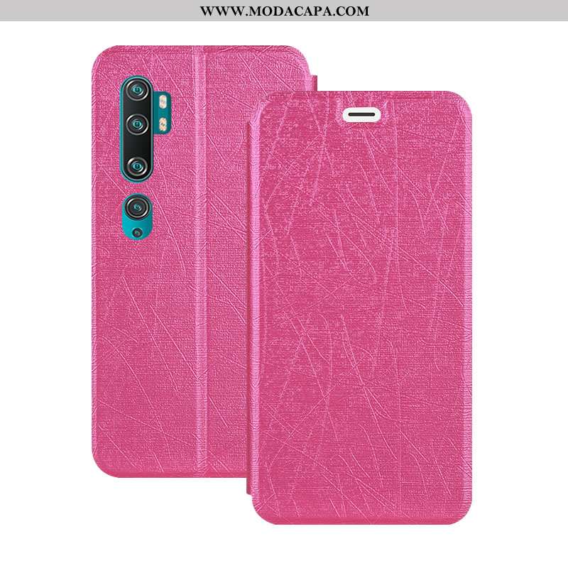 Capa Xiaomi Mi Note 10 Protetoras Cases Completa Telinha Couro Cover Vermelho Baratas