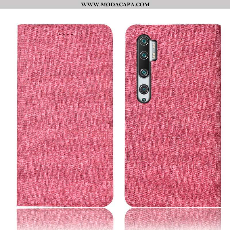 Capa Xiaomi Mi Note 10 Linho Couro Telemóvel Telinha Cases Capas Cover Comprar
