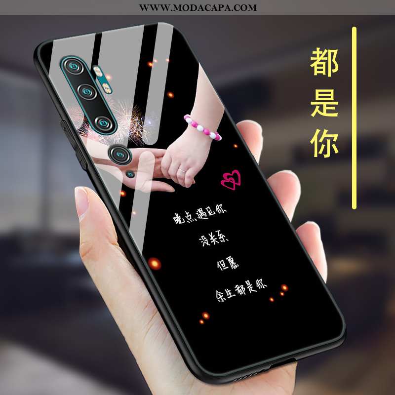 Capas Xiaomi Mi Note 10 Tendencia Completa Roxa Simples Vidro Silicone Venda