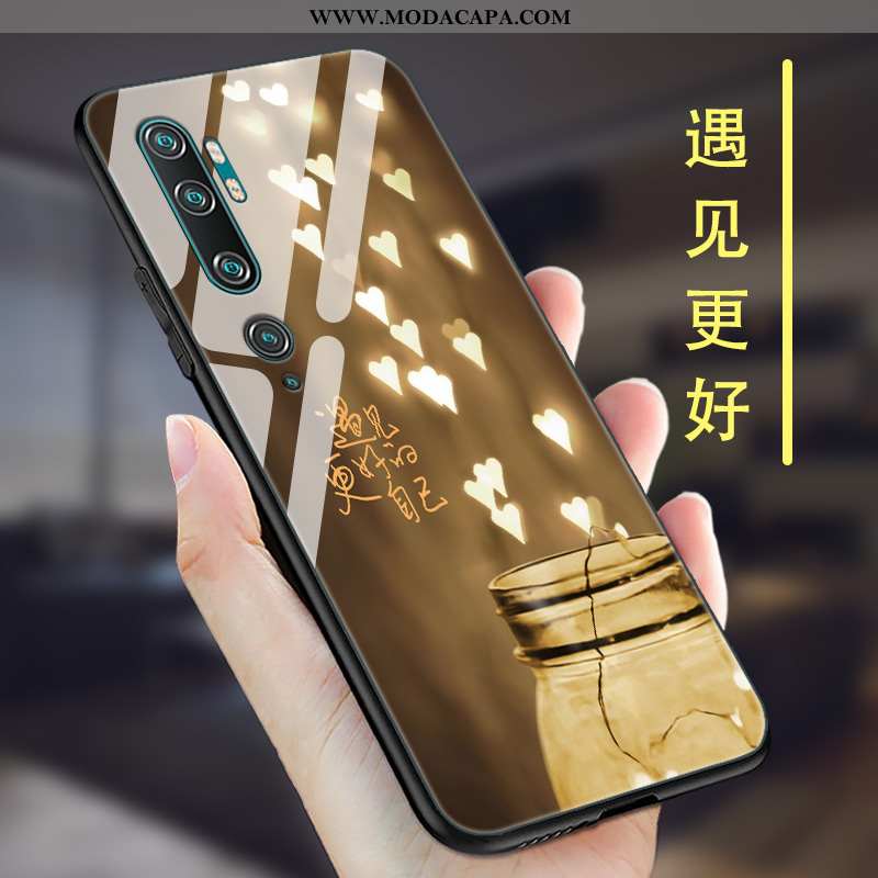 Capas Xiaomi Mi Note 10 Tendencia Completa Roxa Simples Vidro Silicone Venda