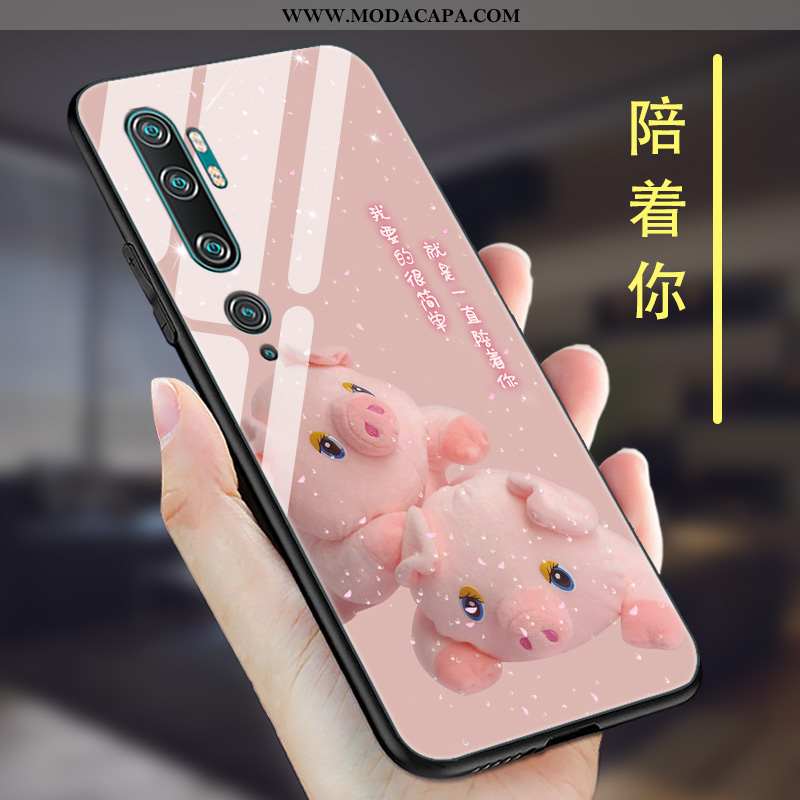 Capas Xiaomi Mi Note 10 Tendencia Completa Roxa Simples Vidro Silicone Venda