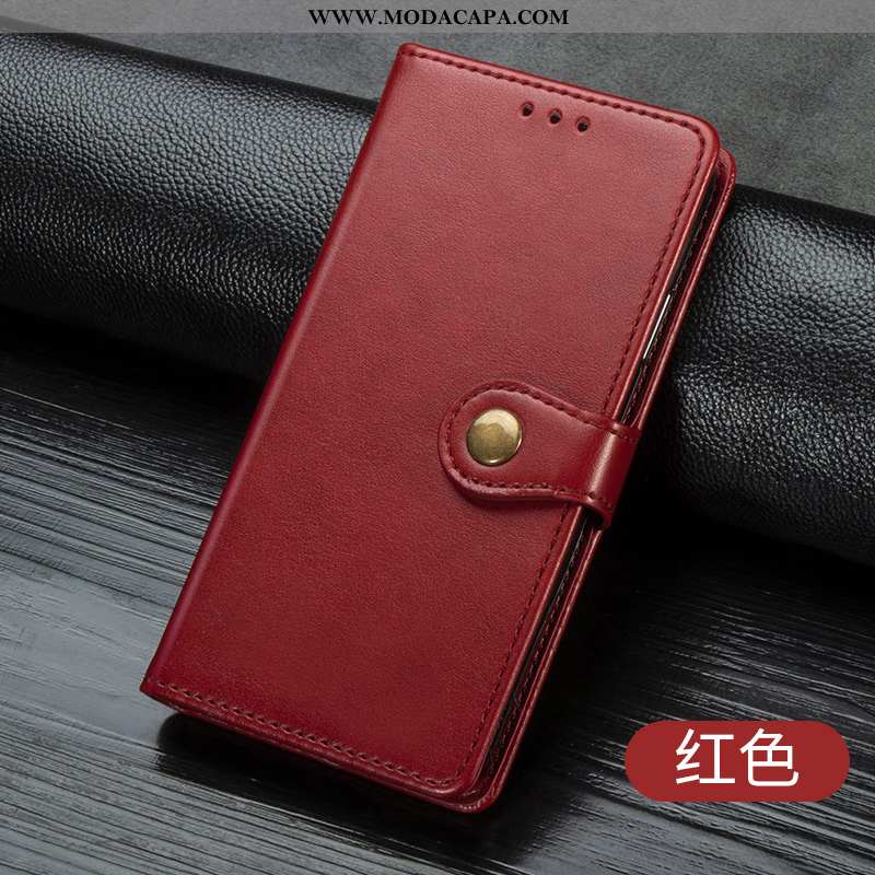 Capas Xiaomi Mi Note 10 Tendencia Marrom Cover Caqui Telemóvel Pequena Couro Baratos