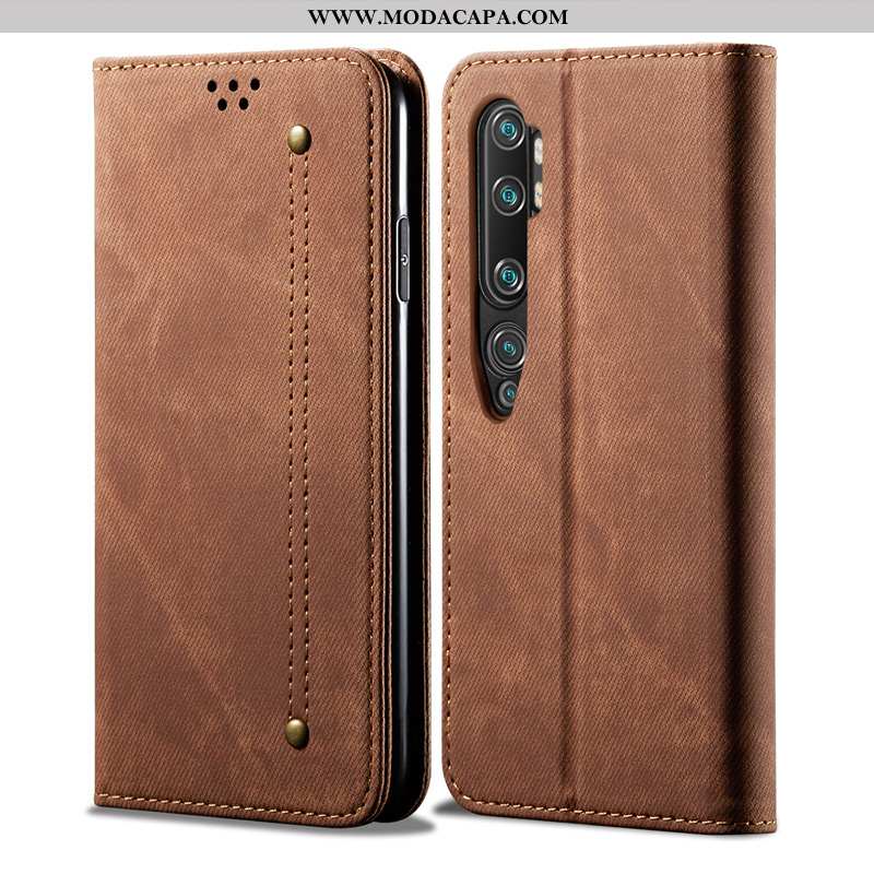 Capa Xiaomi Mi Note 10 Protetoras De Grau Completa Tendencia Cover Antiqueda Couro Genuíno Comprar