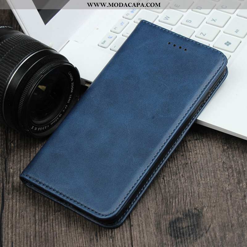 Capas Xiaomi Mi Note 10 Couro Genuíno Business Telemóvel Protetoras Telinha Cases Promoção
