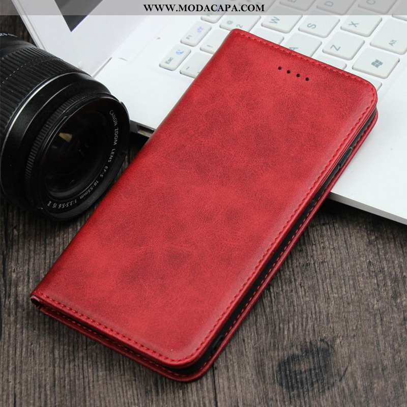 Capas Xiaomi Mi Note 10 Couro Genuíno Business Telemóvel Protetoras Telinha Cases Promoção