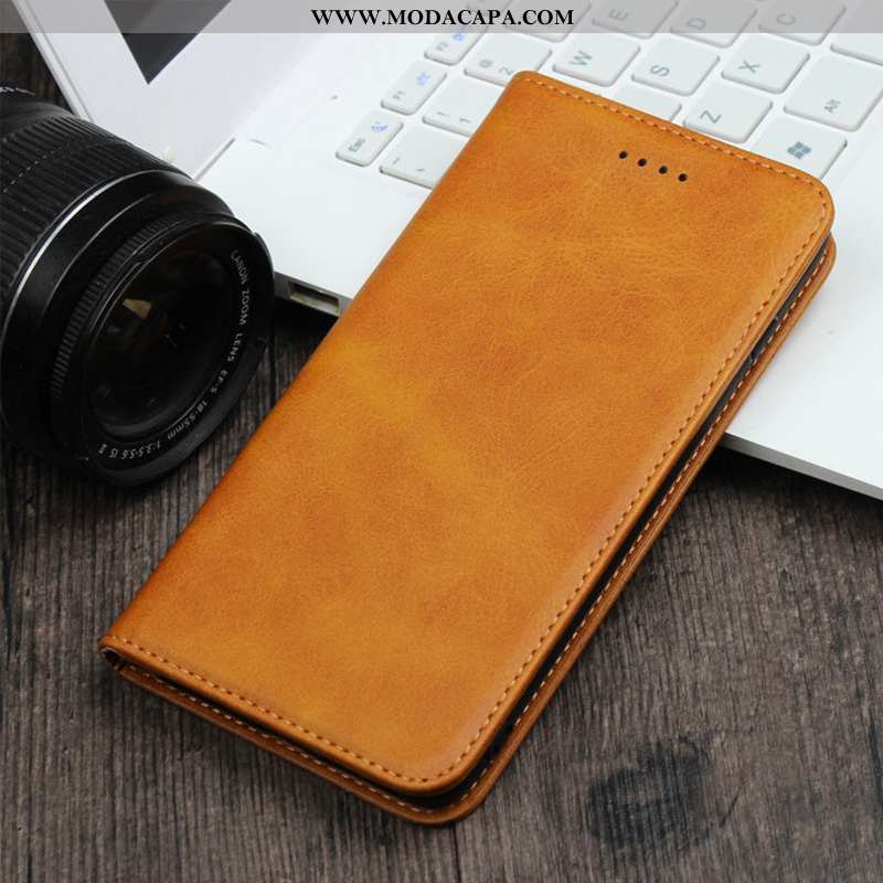 Capas Xiaomi Mi Note 10 Couro Genuíno Business Telemóvel Protetoras Telinha Cases Promoção