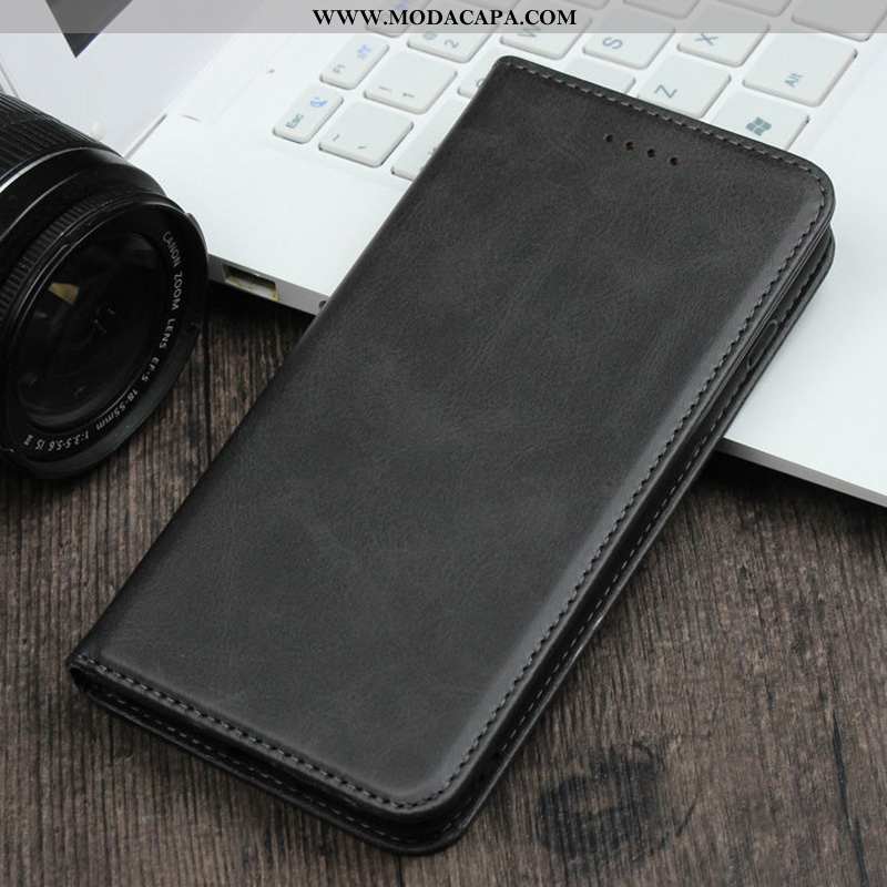 Capas Xiaomi Mi Note 10 Couro Genuíno Business Telemóvel Protetoras Telinha Cases Promoção